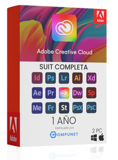 SUITE ADOBE CREATIVE CLOUD / TODAS LAS APPS / SUSCRIPCION POR 1 AÑO