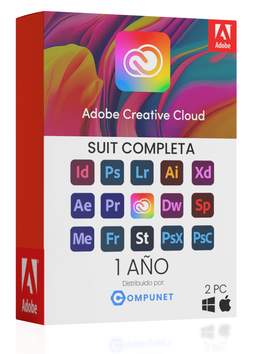 SUITE ADOBE CREATIVE CLOUD / TODAS LAS APPS / SUSCRIPCION POR 1 AÑO