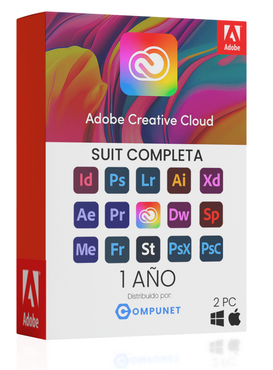 SUITE ADOBE CREATIVE CLOUD / TODAS LAS APPS / SUSCRIPCION POR 1 AÑO