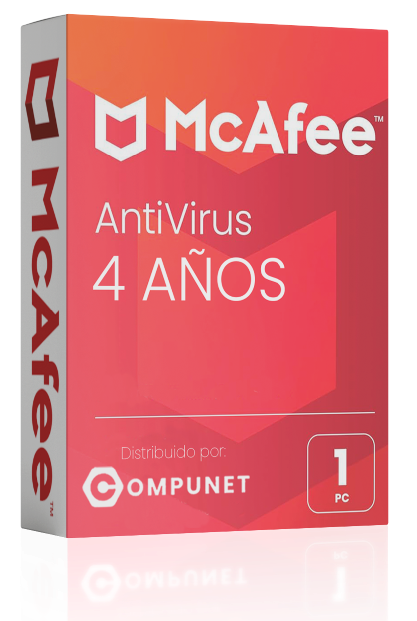 ANTIVIRUS MCAFFE TOTAL SECURITY / 4 AÑOS / 1 PC