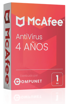 ANTIVIRUS MCAFFE TOTAL SECURITY / 4 AÑOS / 1 PC