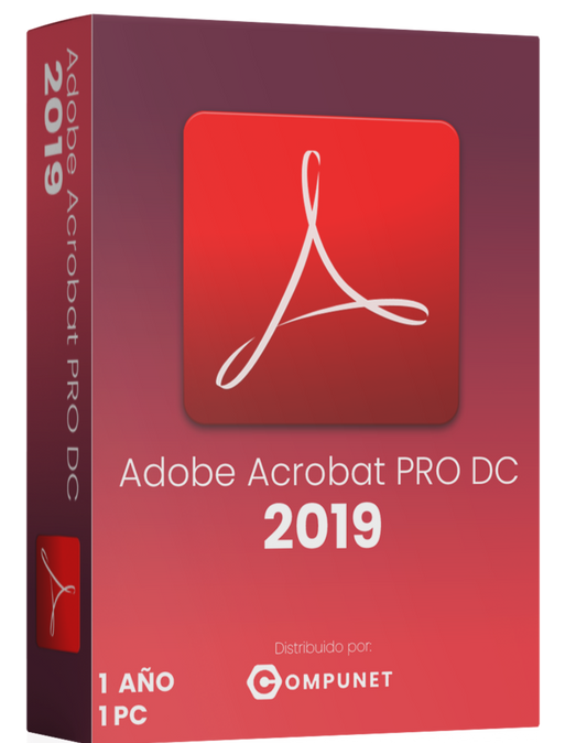 ADOBE ACROBAT PRO DC 2019 / SUSCRIPCION POR 1 AÑO / 1 PC